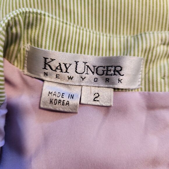 Kay Unger New York Sheath Dress Womens SZ 2 Candy Stripe Y2K Office Corporate - Picture 5 of 5
